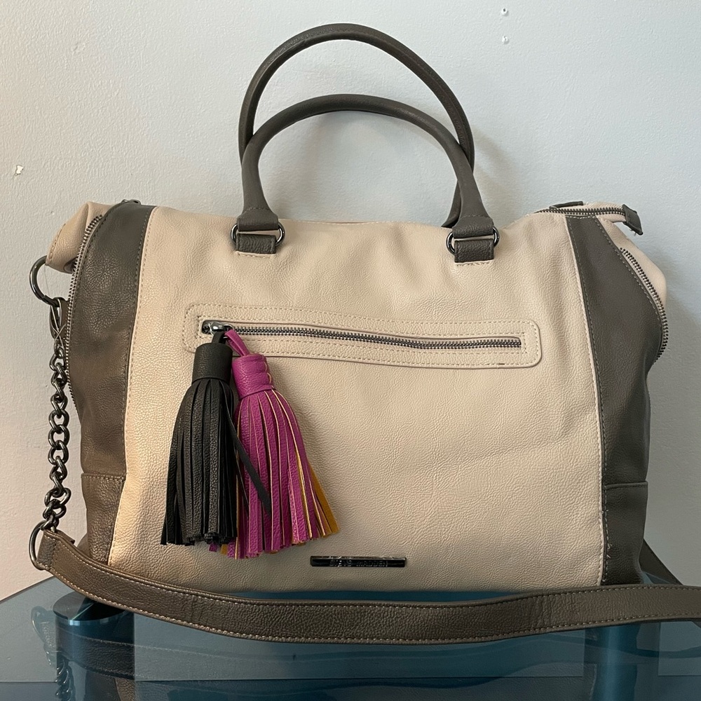 NWT - Steve Madden (MSRP $108) B Social Satchel Handbag w/Tassels